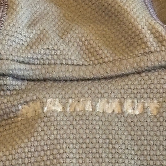 Mammut Outline M olive green zip pull hoodie fleece performance jacket - Picture 11 of 11